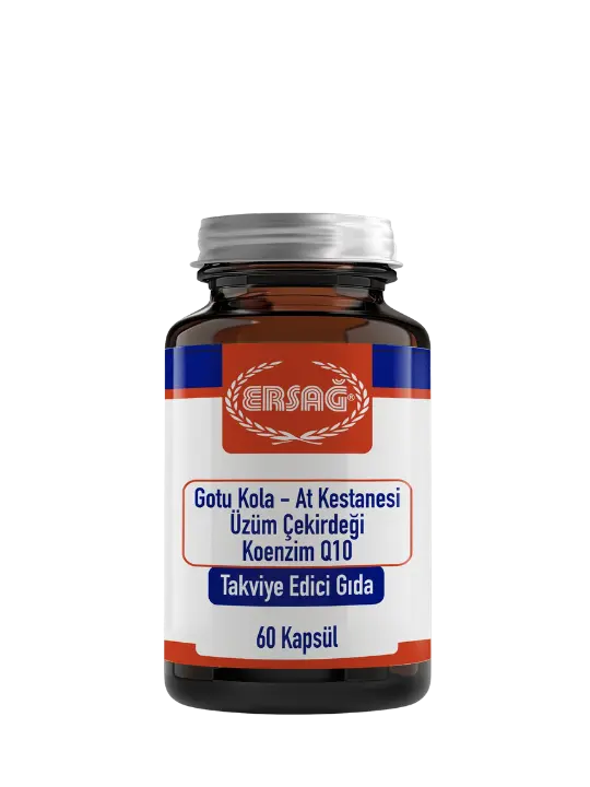 Ersağ Gotu Kola At Kestanesi, Üzüm Çekirdeği ve Konenzim Q10