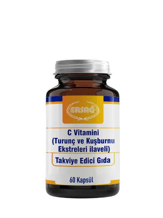 Ersağ C Vitamini Kapsül (Turunç ve Kuşburnu Ekstreleri İlaveli)