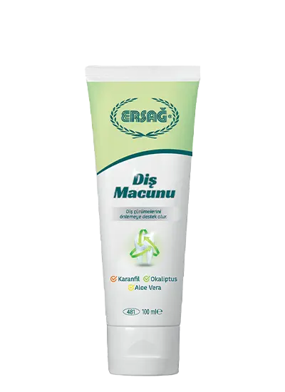 Ersağ Diş Macunu (Karanfil,  Okaliptüs  ve Aloe Vera) 100 ml